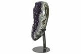 Amethyst Geode Section on Metal Stand - Uruguay #199670-2